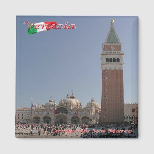 VNT069 VENICESaint Mark Bell Tower Italy Fridge Magnet