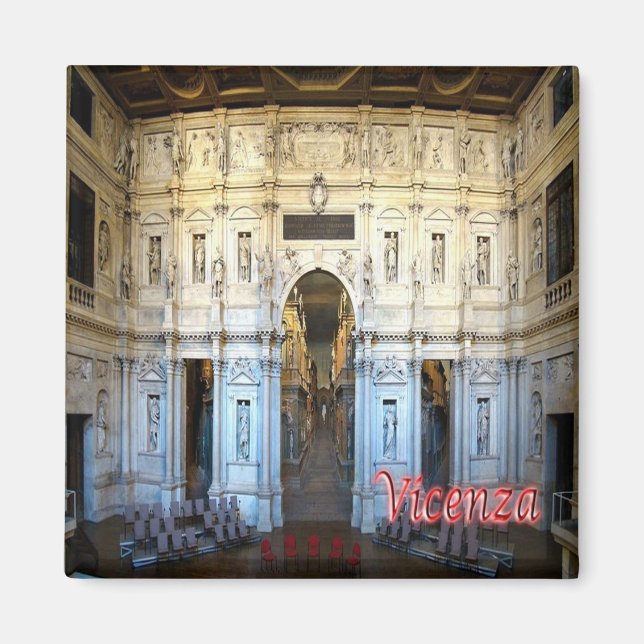 VNT073 VICENZA, Olimpic Theater, Italy, Fridge Magnet (Front)