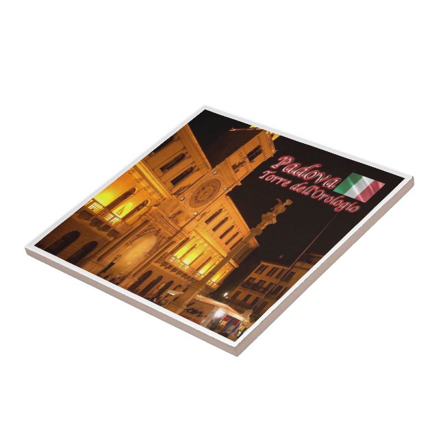 VNT107 PADOVA, Clock Tower, Veneto, Italy, Ceramic Tile (Side)