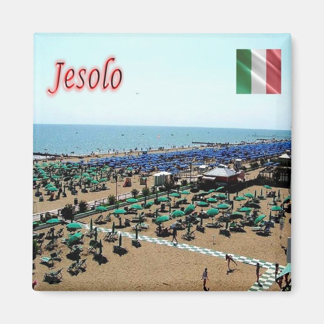 VNT112 JESOLO Beach, Veneto, Italy, Fridge Magnet (Front)