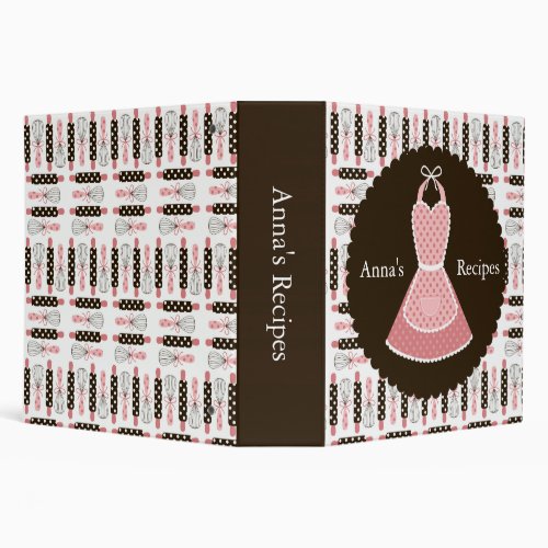 Vntage Apron Recipe Binder