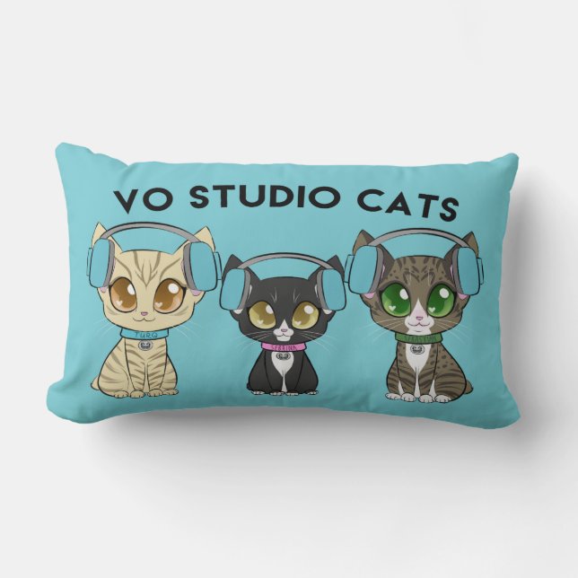 VO Studio Cats Pillow (Front)