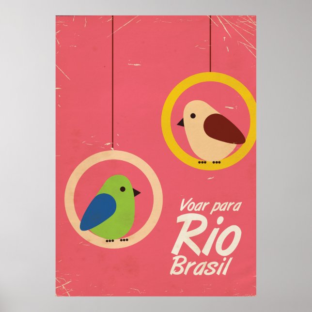 Voar para Rio, Brasil travel poster. Poster (Front)