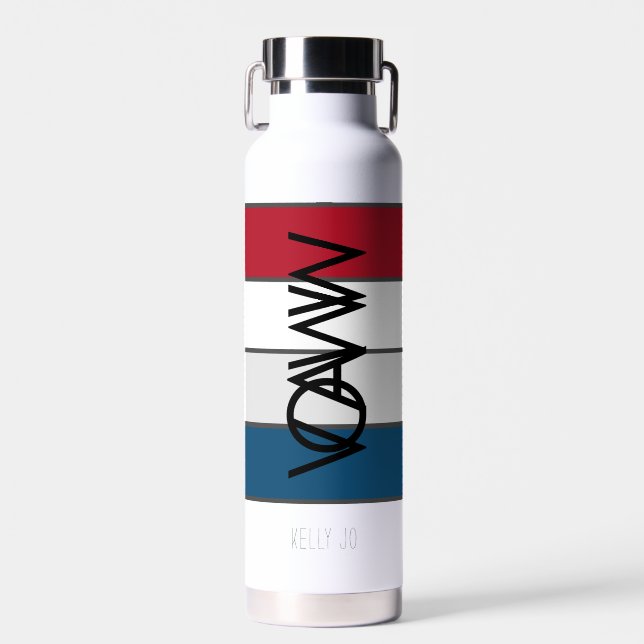 VOAWW Brand Stripes Water Bottle (Front)