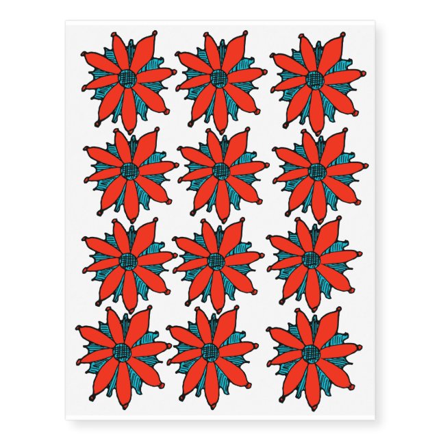 VOCA Off Grid Flower Logo Temporary Tattoos (Front)