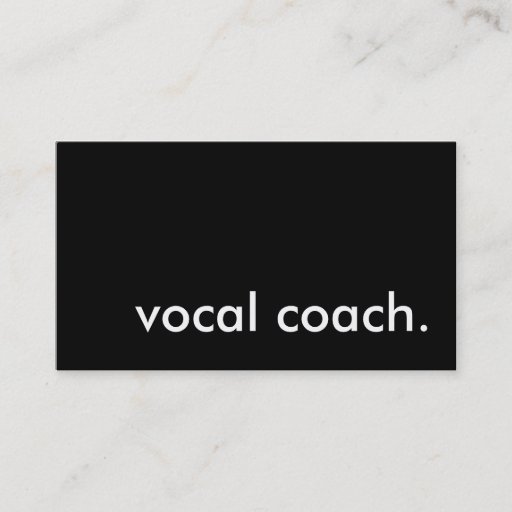 Customizable vocal coach. business card templates