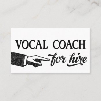 Vocal Coach Business Cards - Cool Vintage by NeatBusinessCards at Zazzle