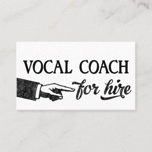 Vocal Coach Business Cards _ Cool Vintage
