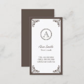 Vocal Coach Classy Art Deco Frame Business Card (Front/Back)