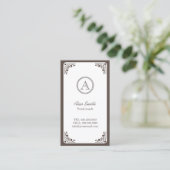 Vocal Coach Classy Art Deco Frame Business Card (Standing Front)
