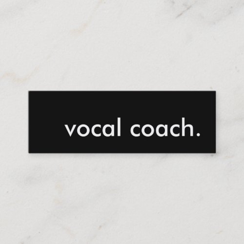 vocal coach. business card template