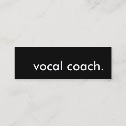 Customizable vocal coach. business card template