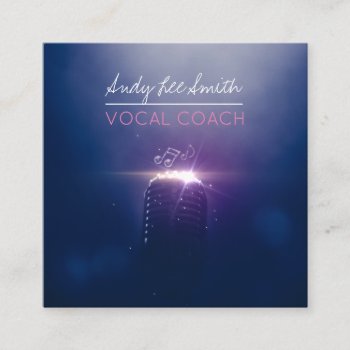 Vocal Coach Singer Square Business Card by AmazingDesignStore at Zazzle