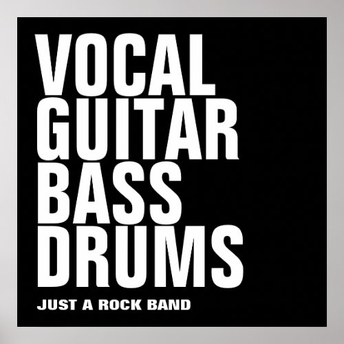 vocal guitar bass drums rock poster