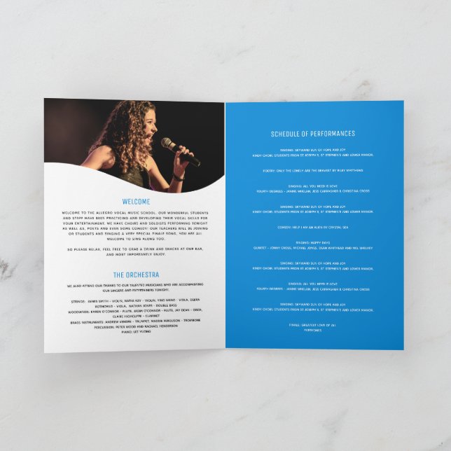 Vocal musical recital evening blue microphone program (Inside)