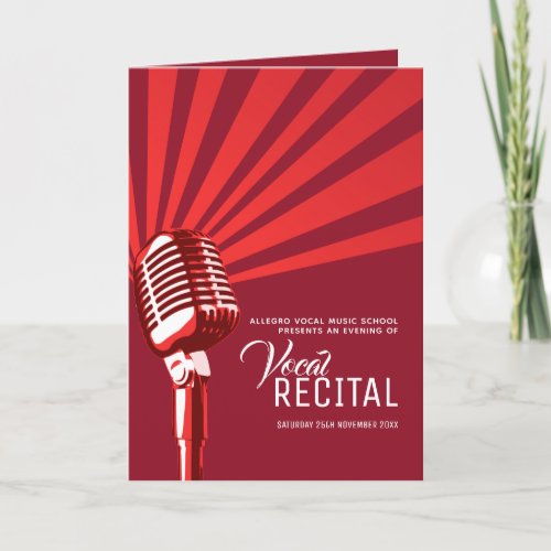 vocal musical recital evening red microphone program