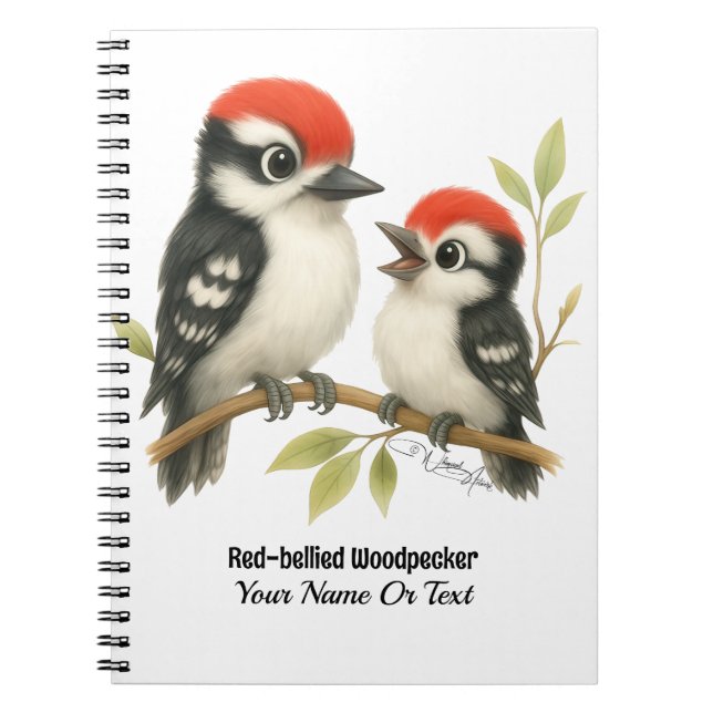 Vocal Red-bellied Woodpecker Notebook (Front)