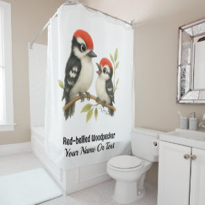 Vocal Red-bellied Woodpecker Shower Curtain