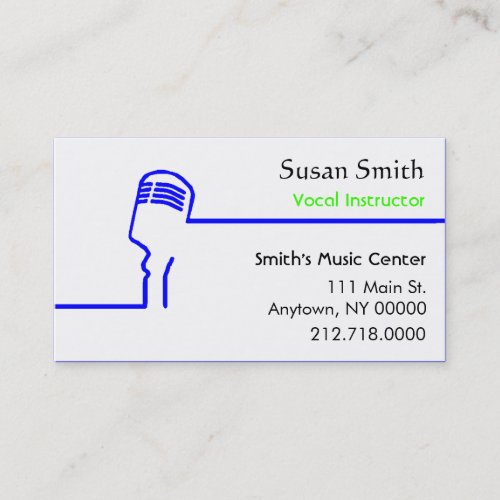 Vocalist Business Card