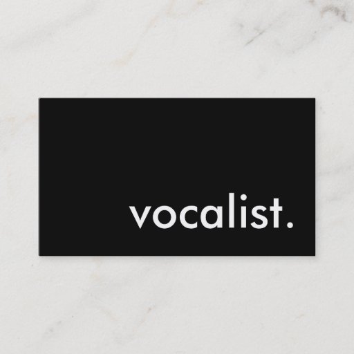 Customizable vocalist. business card