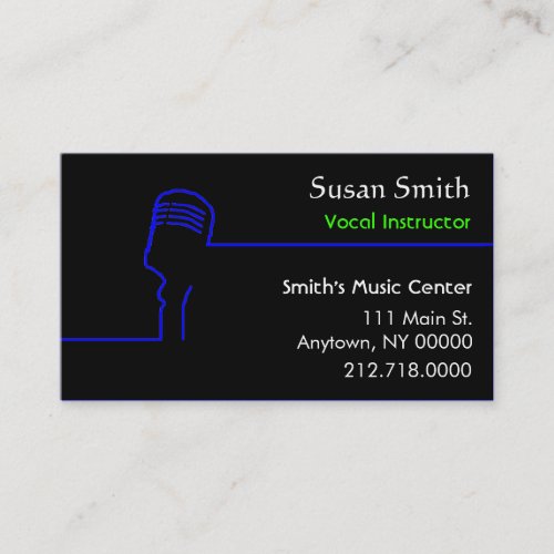 Vocalist Business Card