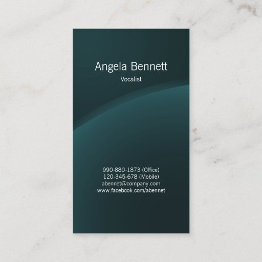 Customizable Vocalist Business Card Dark Horizon