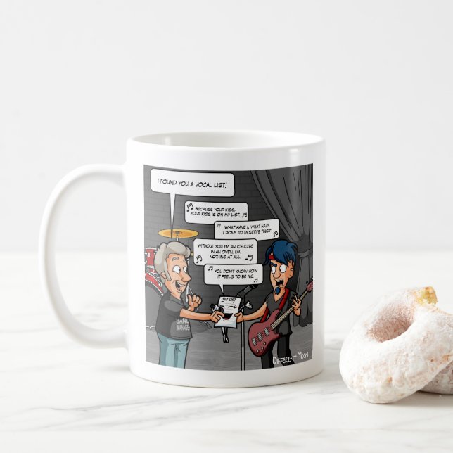 Vocalist Music Humor Funny Pun Coffee Mug (With Donut)