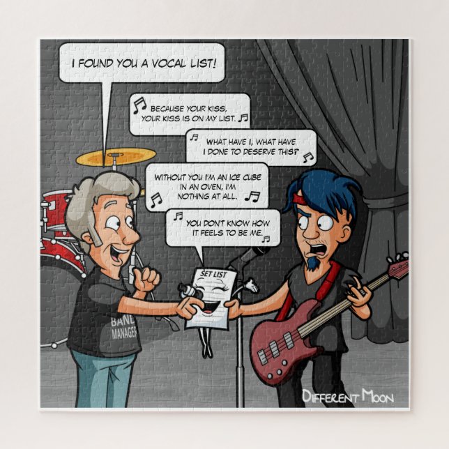 Vocalist Music Humor Funny Pun Jigsaw Puzzle (Vertical)