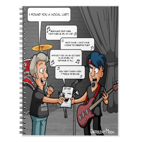 Vocalist Music Humor Funny Pun Notebook