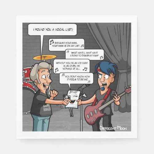 Vocalist Music Humor Funny Pun Party Napkins