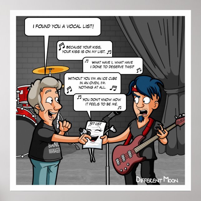 Vocalist Music Humor Funny Pun Poster (Front)