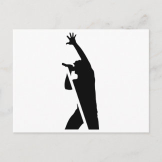 Vocalist Silhouette Postcard