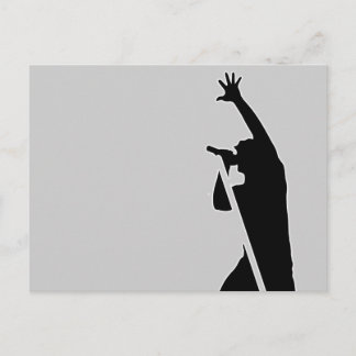 Vocalist Silhouette Postcard