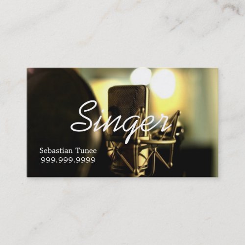 Vocalist Singer Performer Business Card