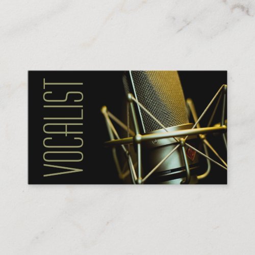 Vocalist, Singer, Performer, Music, Lessons Mic Business Card Templates
