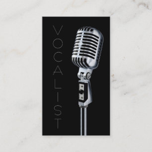 Vocalist, Singer, Performer, Music, Lessons Mic Business Card