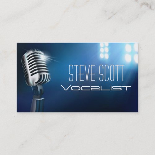 Vocalist Singer Solo Performance Entertainment Business Card