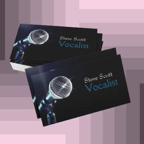 Vocalist, Singer, Solo, Performance Entertainment Business Card