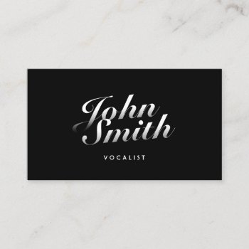 Vocalist Stylish Calligraphic Business Card by cardfactory at Zazzle