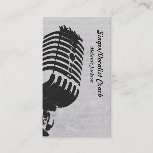 Vocalist Texture Business Card