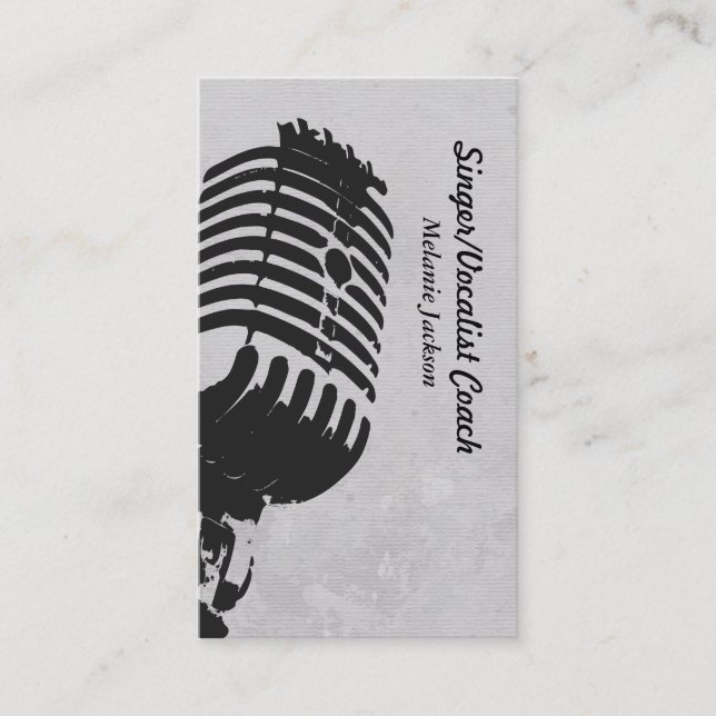 Vocalist Texture Business Card (Front)