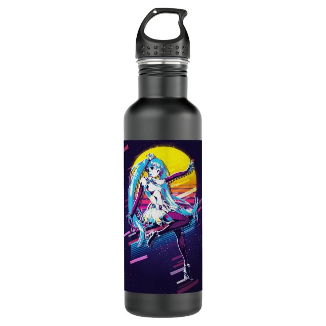 Vocaloid Ha sune Miku Re ro Classic      Stainless Steel Water Bottle (Front)
