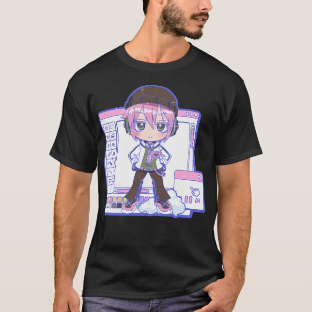 Vocaloid Windows 	 Blue Version Vy2 Roro T-Shirt (Front)