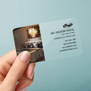 Vocation rental Air bnb Photo Clear Business Cards