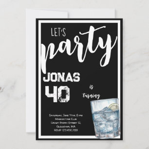 Vodka adults birthday party invitation