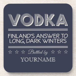 VODKA custom color coasters