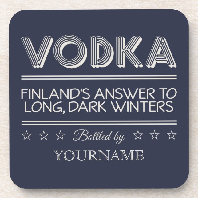 VODKA custom color coasters (Front)