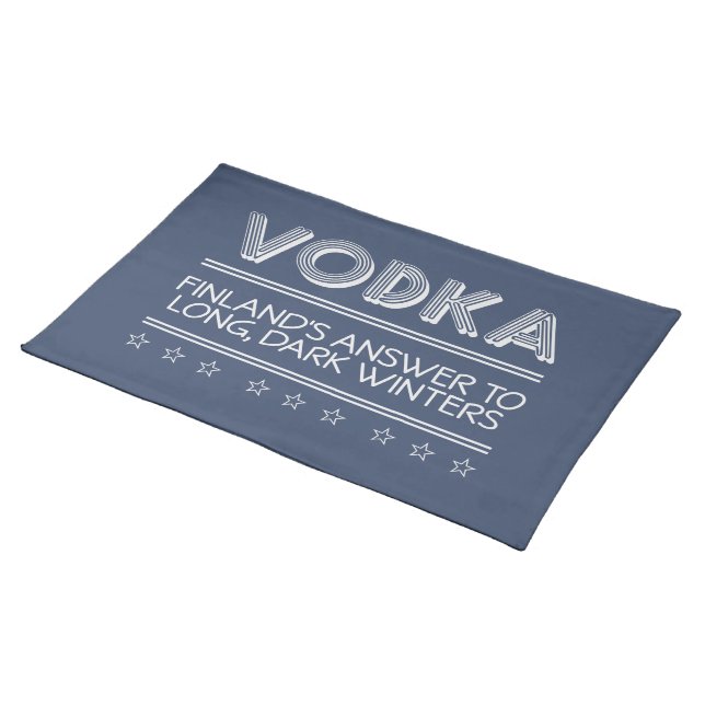 VODKA custom color placemats (On Table)