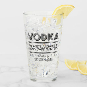 VODKA custom name Glass