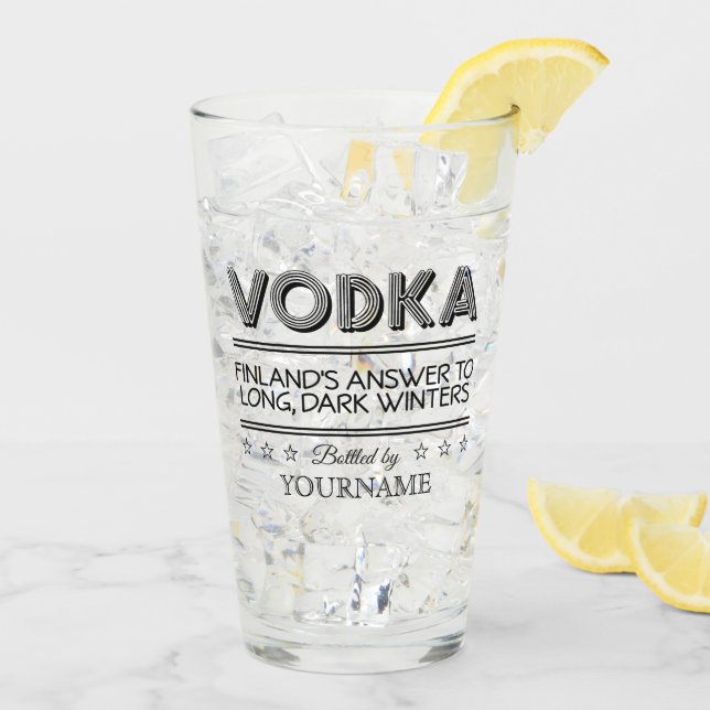 VODKA custom name Glass (Back Ice)